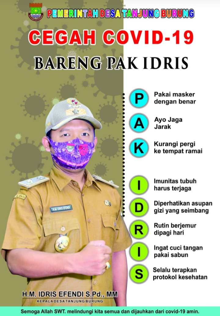 Pemerintah Desa Tanjung Burung Cegah Covid-19 Bareng PAK IDRIS